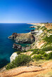 Summer view of Black sea coast near Fiolent cape, Crimea, Ukraine