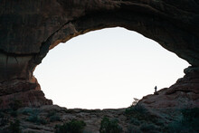Tourist In Arches National Park