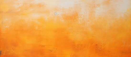 Sticker - An artistic canvas featuring a vibrant blend of orange and yellow hues hangs on a wall. The textured background adds depth and interest to the abstract composition.