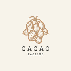 Canvas Print - Cacao logo vector icon design template