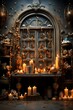 Interior of an old orthodox church. Religion concept. 3d rendering