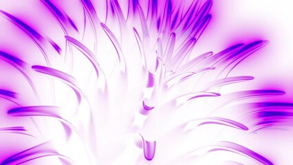 Wall Mural - splashes of moving pattern with spikes. design. abstract animation of blooming 3d flower. moving bal