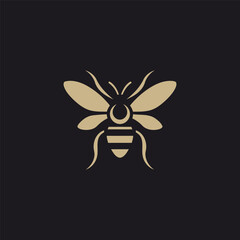 Wall Mural - Honey bee logo company vector 