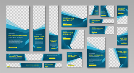 modern website ad templates, banner, square, design layout concept