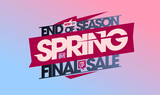 Fototapeta Konie - Spring final sale banner template