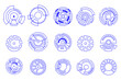 Circle futuristic interface technology hud vector design.	