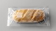 bread packaging mockup clear color, you can see the bread inside.