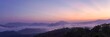 朝焼けバックに五老ヶ岳公園から見る雲海に包まれた舞鶴湾の情景