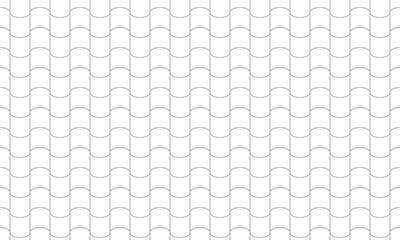 Wall Mural - grey curvy outline with geometric shape pattern. vector repeating texture.