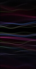 Wall Mural - abstract colourful blurred dotted waves on black vertical background.