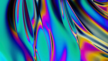 Abstract 3D Render Of Holographic Fractals