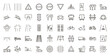 Traffic, Driving and Road Icons Set: Road Signs, Vehicles, Configurations, Navigation and Drivers Related Dynamics and subjects in Thin Line Icon Stroke Style