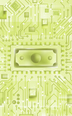 Digital money, contactless payment, ai technology 