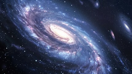 Wall Mural - a stunning view of the milky way galaxy with swirling stars and cosmic clouds