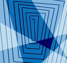 Abstract Blue Geometric Background Illustration