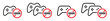 Joystick error icon. Game console error icon, vector illustration
