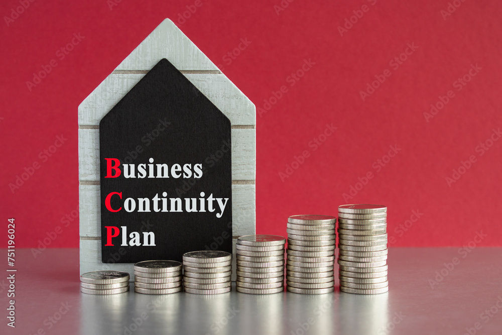 Business Continuity Plan symbol. Text Business Continuity Plan written ...