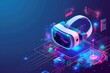 VR Forgiveness Mixed Virtual Reality Goggles for Observation. Augmented reality Glasses Personalized Learning. 3D Future Technology Observation Headset Gadget and Singing class Wearable Equipment