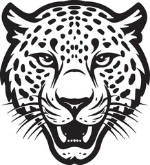 Sticker - illustration of a leopard head 