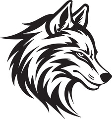 Wall Mural - wolf head vector illustration