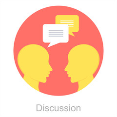 Discussion and communication icon concept