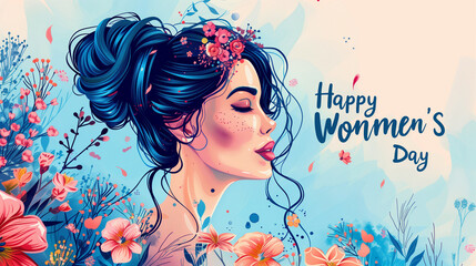 Wall Mural - International Women's Day background with copy space 