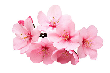 Wall Mural - Beautiful sakura flowers isolated on white