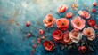 Oil paintings of nostalgic floral abstracts as wallpaper