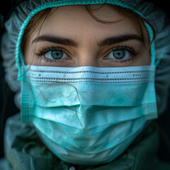 Health and Medicine, A doctor wearing a protective mask. Protection against viral diseases