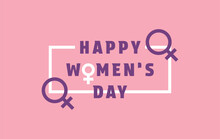 Happy Women's Day Background Poster Banner Greeting Card Vector Design Template