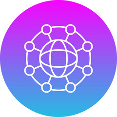 Wall Mural - Global Network Icon