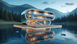 Modern Futuristic Home Design in Idyllic Lakeside Setting