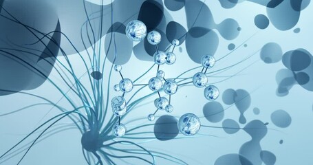 Sticker - Disodium citrate rotating molecular 3d structure ball-and-stick model, looped video disodium hydrogen citrate