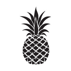 Wall Mural - Pineapple natural food icon. Freshness sweet art vector design.