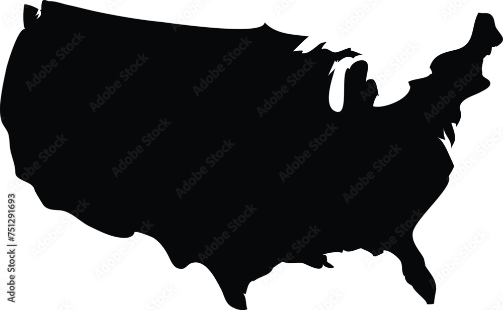 Usa Map. United States of America Map with States Vector illustration ...