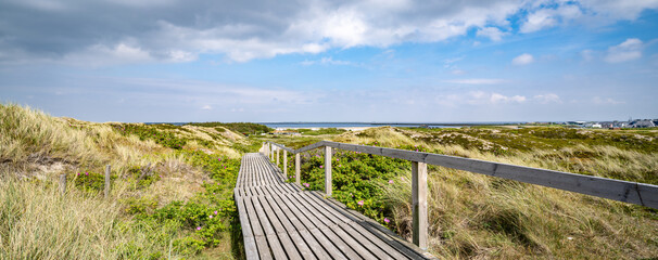 Wall Mural - path to the beach near rantum, sylt, schleswig-holstein, germany