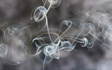 Smoke. Realistic Smoke Fog. Design element. White fog or smoke on dark copy space background.