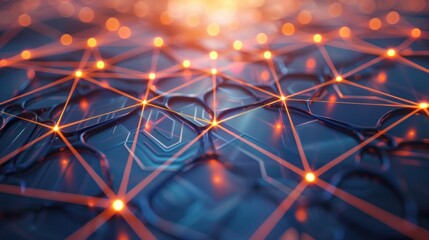 3D rendering of network business concept
