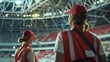 © lelechka - Sport stadium workers on olimpic games