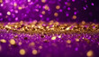 Scintillio Regale- Sfondo Bokeh con Confetti Glitter Oro e Viola in Astratto