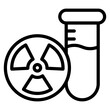 Radiation Symbol icon vector image. Can be used for Virtual Lab.