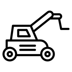 Poster - Telescopic Handler icon vector image. Can be used for Construction Vehicles.