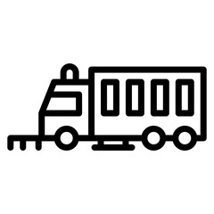 Poster - Street Sweeper icon vector image. Can be used for Construction Vehicles.