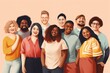 © dashtik - Multicultural group of plus-size people on pastel background