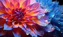 Macro Close-up Photography Of Vibrant Color Flower As A Creative Abstract Background