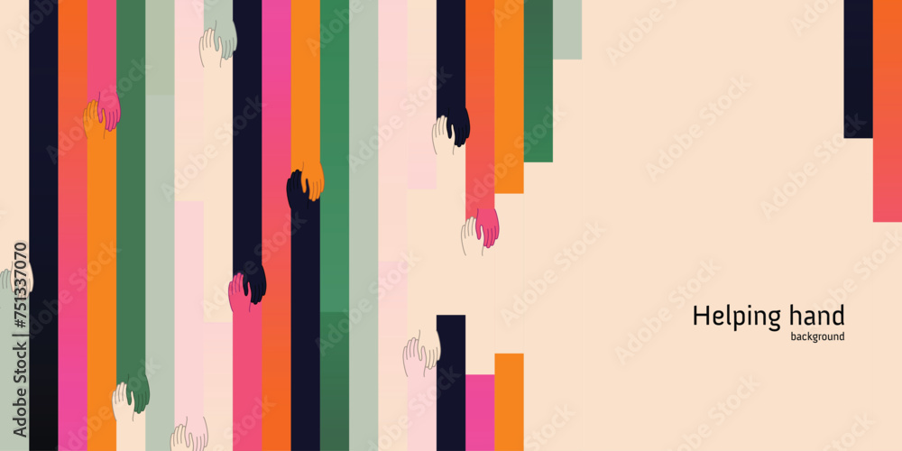 Engaging Background For Help helping hand gesture, abstract people reaching for help, concept of ...