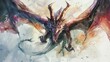 © artisticALLY - skyborne legend: the epic flight of a horned dragon