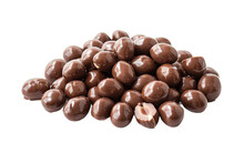 Tempting Tastebuds with Chocolate-Coated Peanut Elegance On Transparent Background.