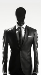 Wall Mural - A male mannequin dressed in a formal suit and tie