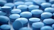 a group of blue pills